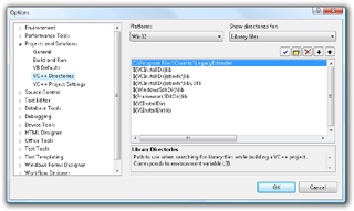 Add the LegacyExtender.lib path